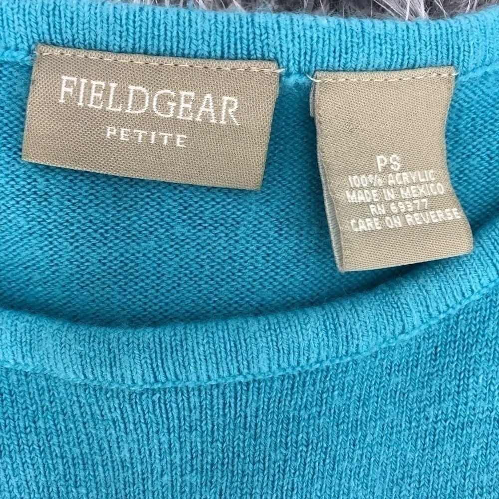 Field Gear Women's S Petite Blue Snowman Sequin Long Sleeve Round Neck Sweater - Picture 9 of 12